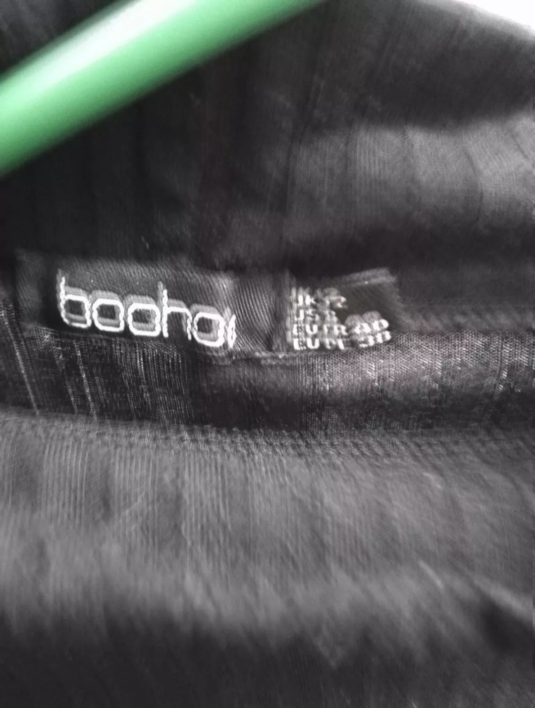 BOOHOO BLACK LONG TOP SIZE UK 12