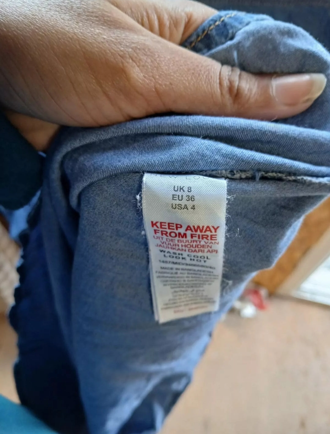 BLUE DENIM SHIRT SIZE UK 8