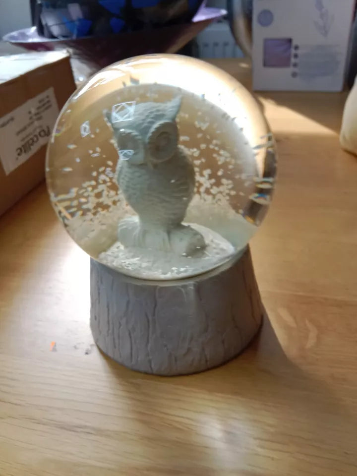 3D Crystal Lamp Owl Snow Globe