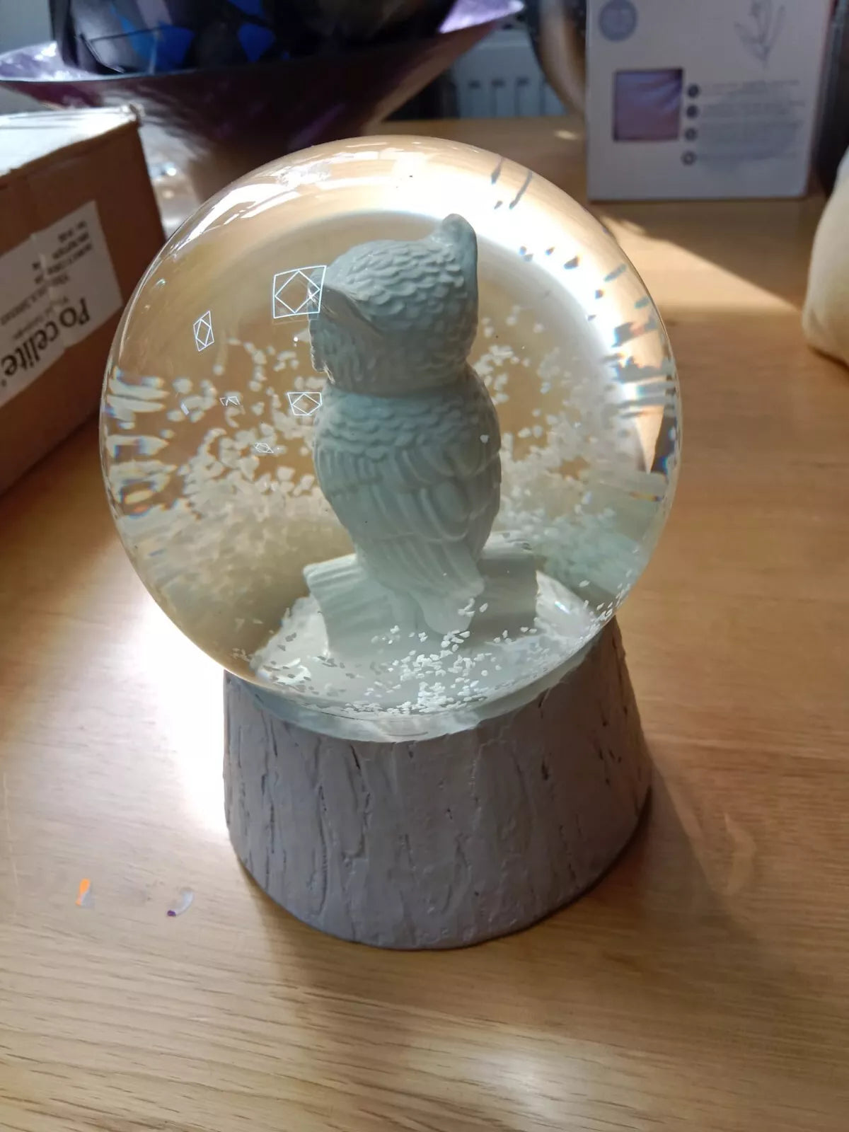 3D Crystal Lamp Owl Snow Globe