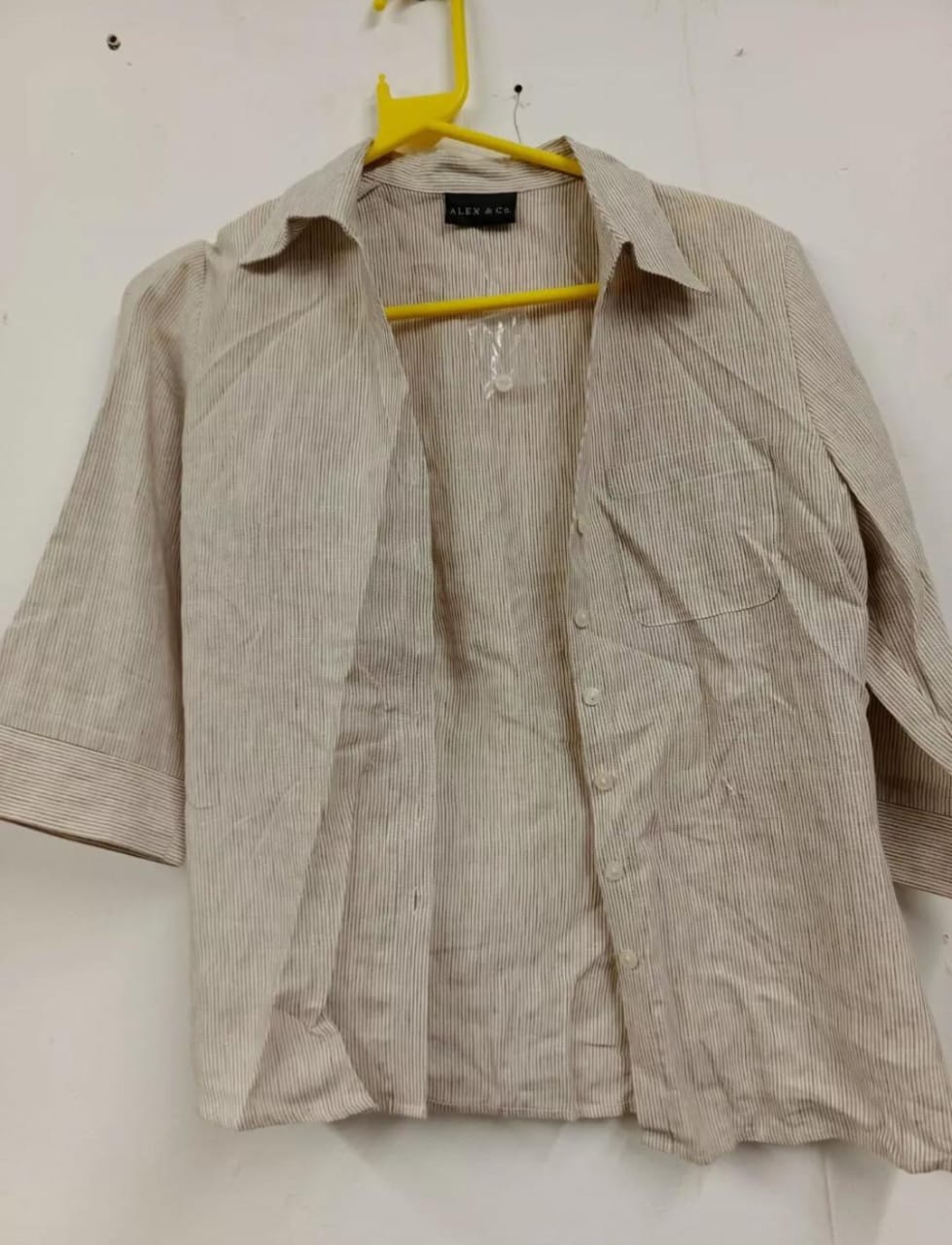 ALEX & CO BEIGE COMFY SHIRT SIZE UK 8